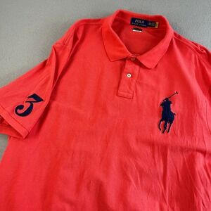 Polo Ralph Lauren XXL Classic Fit Red Polo Shirt Big Pony Number 3